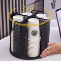 Coffee Cup Dispenser, Disposable Paper Cup and Lid Holder 360° Rotatable by cupholder