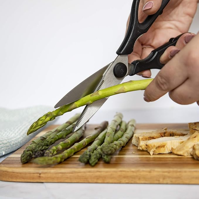 Rae Dunn Kitchen Scissors- Stainless Steel Kitchen Shears, Cooking Scissors - Image 5