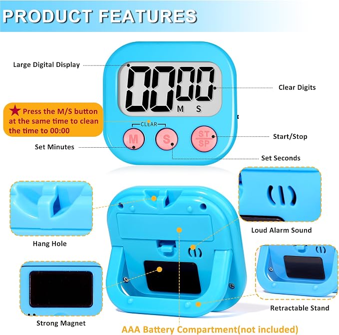 ZILLEEN Classroom Timer for Kids Teachers Digital Timers - Image 7