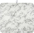 White Grey Marble Dish Drying Mat by Unknown