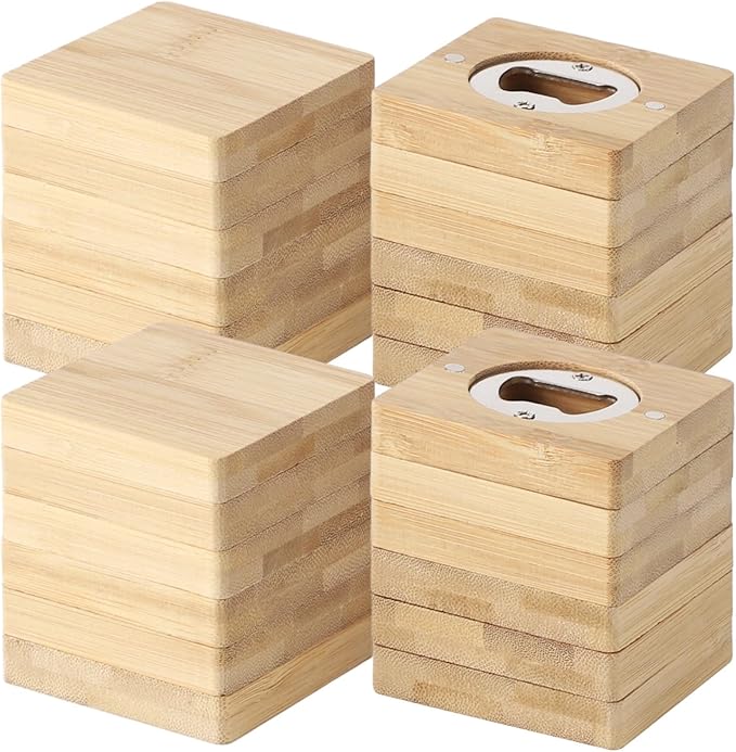 24Pcs Bamboo Bottle Opener, 2.6 x 0.5" Wooden Bottle Openers Blanks Bulk - Image 2