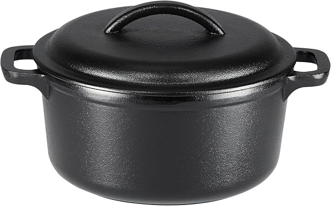 Amazon Basics Pre-Seasoned Cast Iron Mini Dutch Oven Pot by AmazonBasics