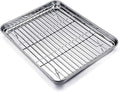 TeamFar Baking Tray and Rack Set, Stainless Steel Baking Pan Cookie Sheet by TeamFar