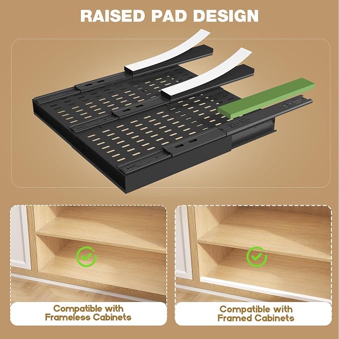 Seinloes 2 Pack Pull Out Cabinet Organizer - Image 3