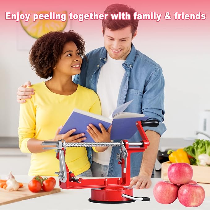 Apple Peeler, Slicer Corer Potato Peelers 3 In 1, Stainless Steel Heavy Duty - Image 7