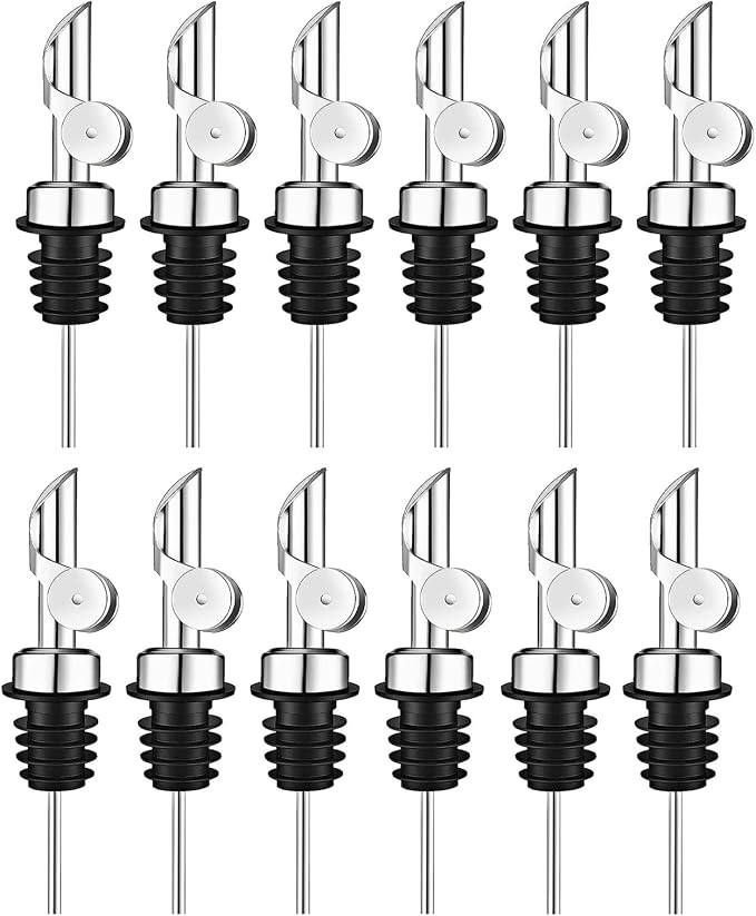 Pafusen 12 Pack Weighted Liquor Pour Spout, Auto Flip Olive Oil Dispenser Spout by Pafusen