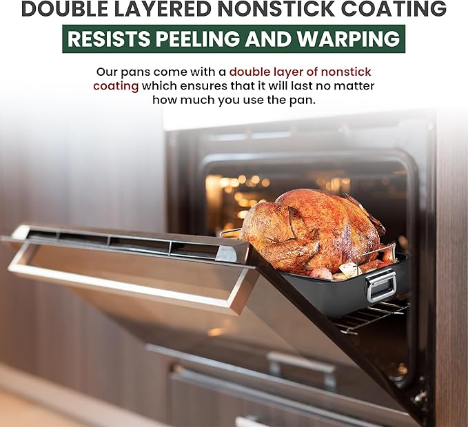Large Roasting Pan With Rack 12” X 16” - Image 4