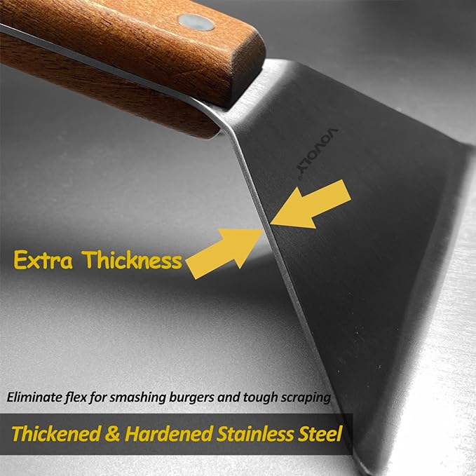 Extra Wide Spatula, Large Metal Spatula - Image 5