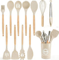 Silicone Cooking Utensil Set, Nonstick Kitchen Utensils 446°F Heat-Resistant by Unknown