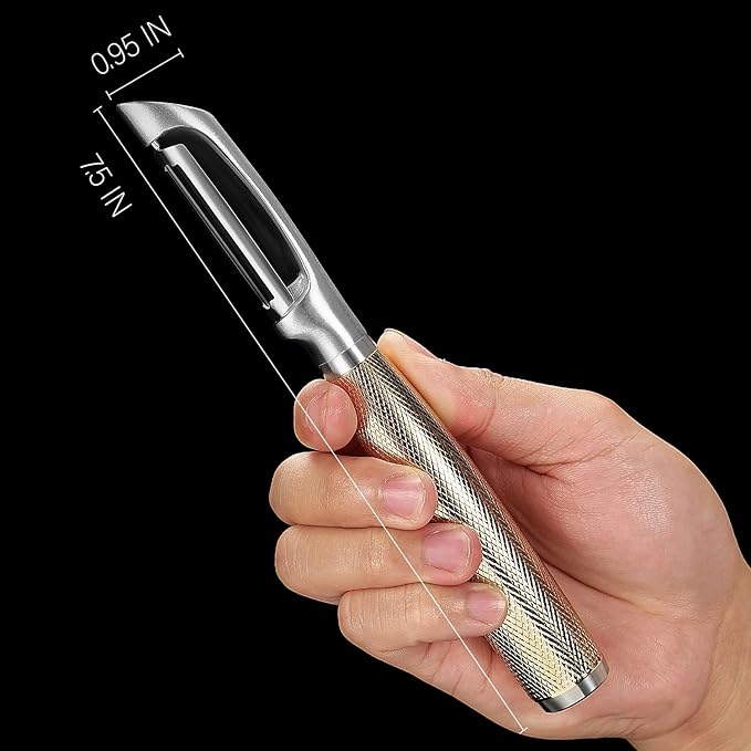 KULUNER Luxury I-Type Vegetable Peeler – 24K Gold Plated Handle, 304 Stainless - Image 4