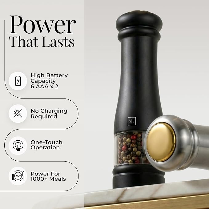 Electric Salt and Pepper Grinder Set - Image 8