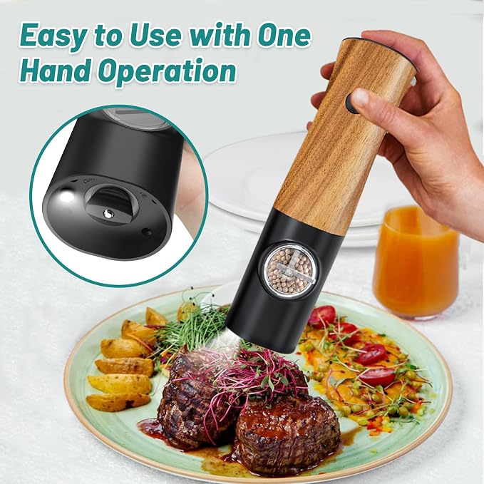 Electric Salt and Pepper Grinder Set - Image 4