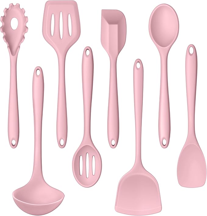 LIANYU Kitchen Silicone Utensils Set, Heat Resistant Kitchen Gadgets Include by LIANYU