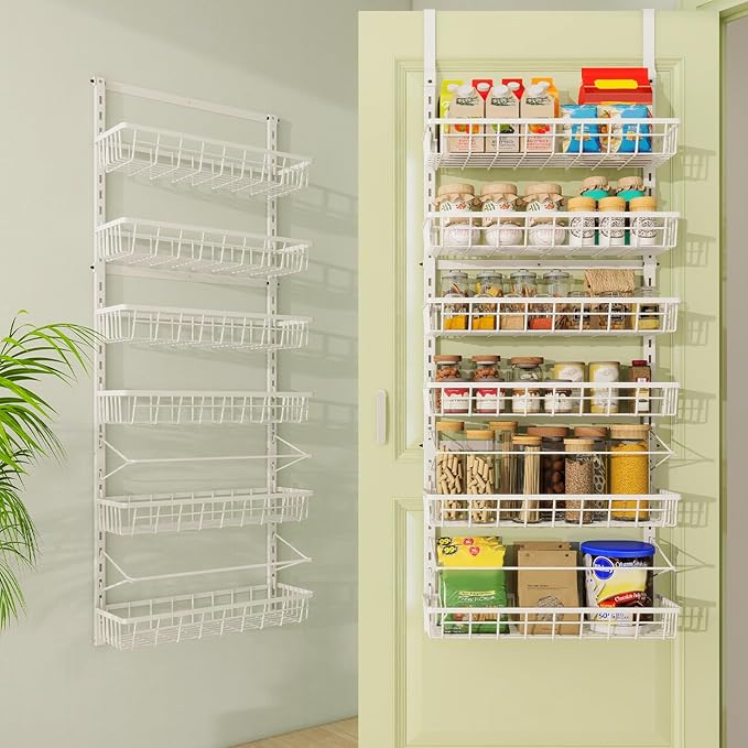 Mefirt Over The Door Pantry Organizer, Wall Mount Spice Rack, Pantry Hanging by Mefirt