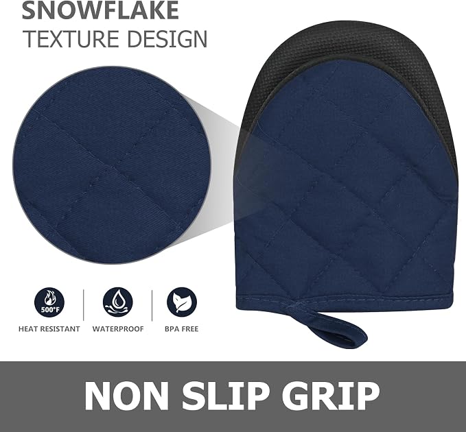 1 Pair Short Oven Mitts - Image 5