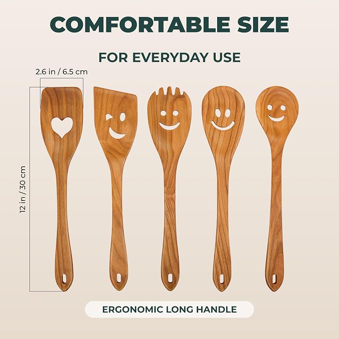 MFC 5-Piece Wooden Cooking Spoons - Image 9