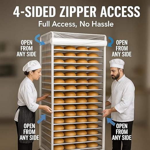 Bun Rack Cover – Transparent PVC - Image 2