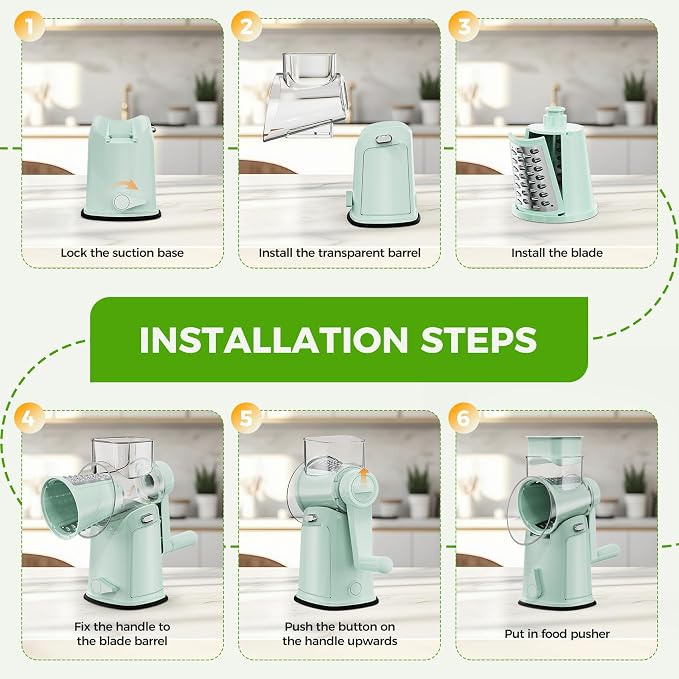 7 IN 1 Upgraded Rotary Cheese Grater - Image 3