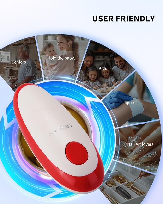 CIRCLE JOY Electric Can Opener, One-Touch Automatic Can Opening - Image 7
