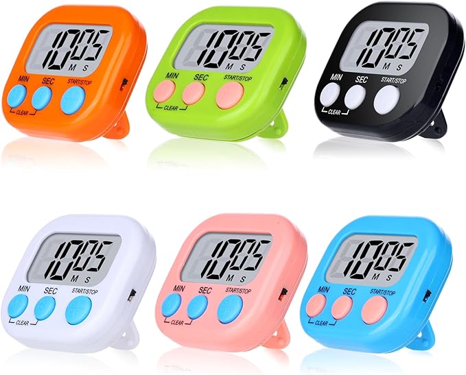Mwellewm Kitchen Timer 6 Packs Digital Timers by Mwellewm