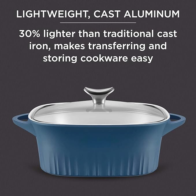 CorningWare QuickHeat 3.2-QT Cast Aluminum Roaster - Image 4