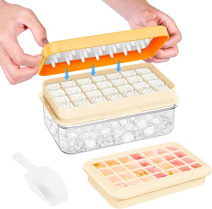 Ice Cube Tray with Lid and Bin, Ice Trays by PHINOX