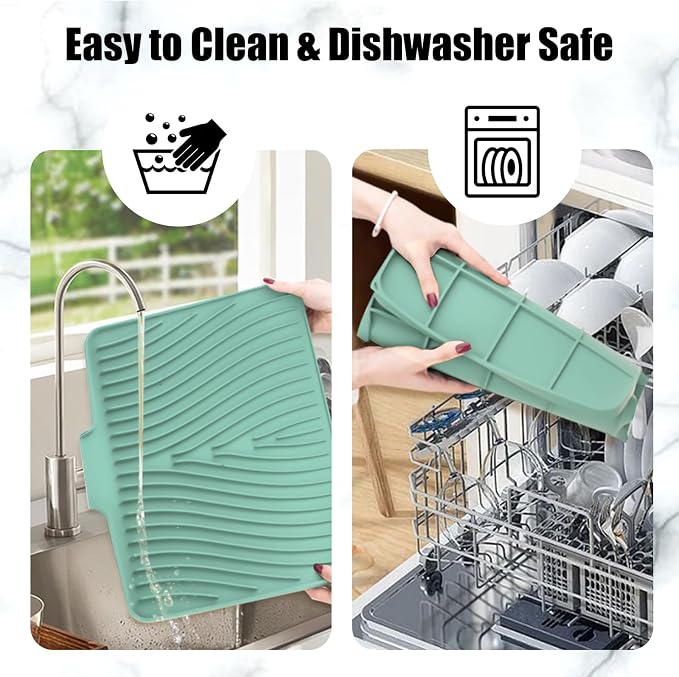 TIKNIK Silicone Dish Drying Mat, Stone Drying Mat - Image 5