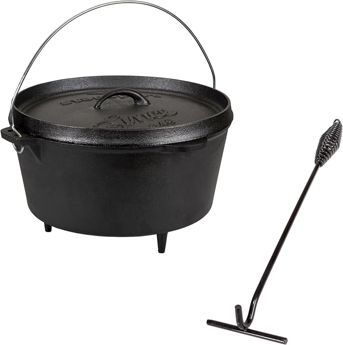 Stansport Pre-Seasoned Cast Iron Dutch Oven by Stansport