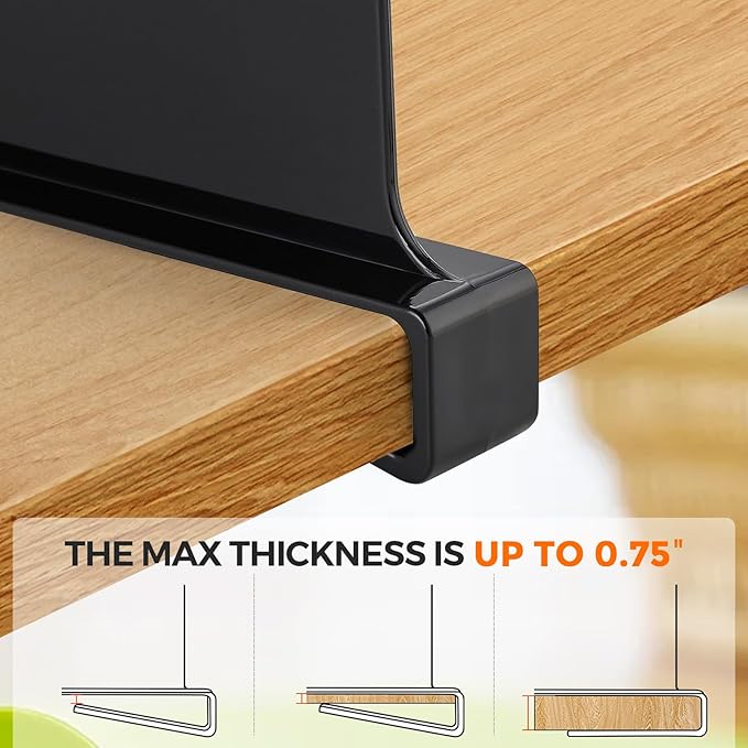JOY DECOR 2 Pack Acrylic Matte Black Shelf Dividers - Image 3
