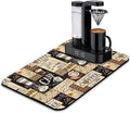Fun Coffee Mat 23inx15in, Coffee Bar Mat by Kuyig+Home