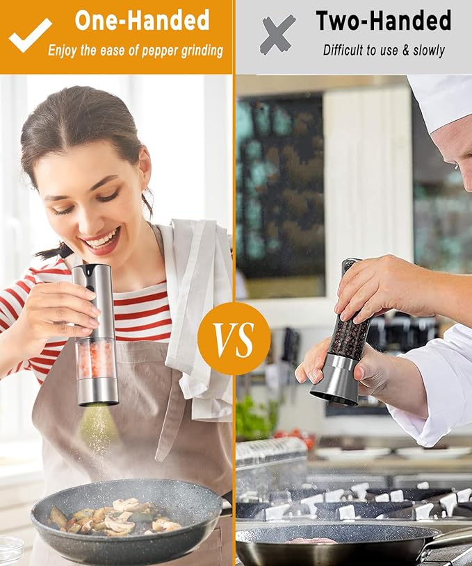 Rechargeable Electric Salt and Pepper Grinder Set - Image 8