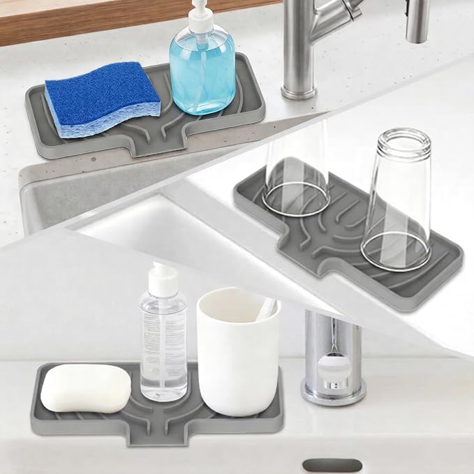 GUUKIN Sponge Holder for Kitchen Sink, Sink Caddy and Soap Tray | 10x4 inch - Image 5