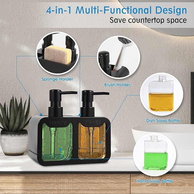 Kitchen Soap Dispenser Set, - Image 2