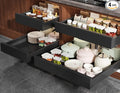Seinloes 4 Pack Pull Out Cabinet Organizer Expandable Width and Depth, Slide by Seinloes
