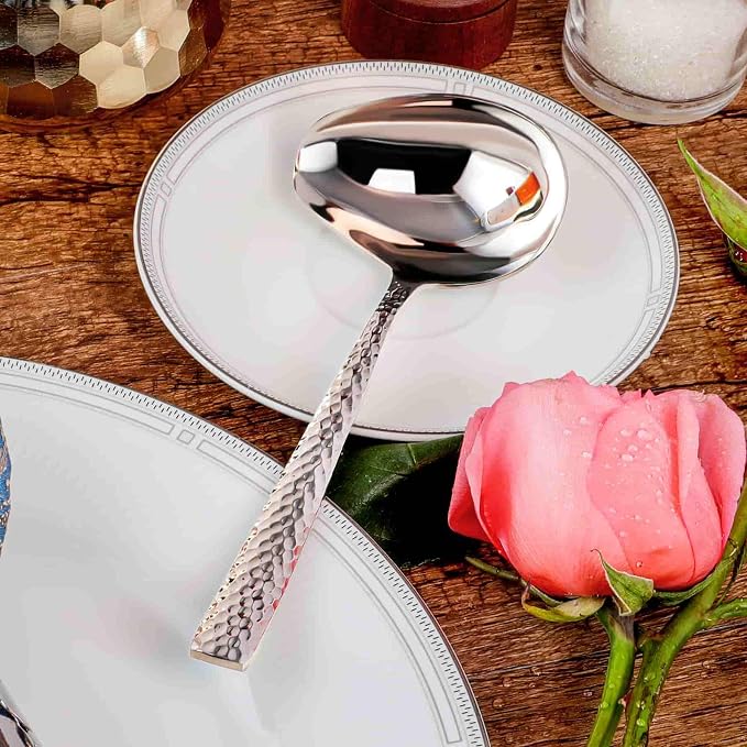 KEAWELL Louis Hammered 18/10 Stainless Steel Sauce Ladle - Image 6