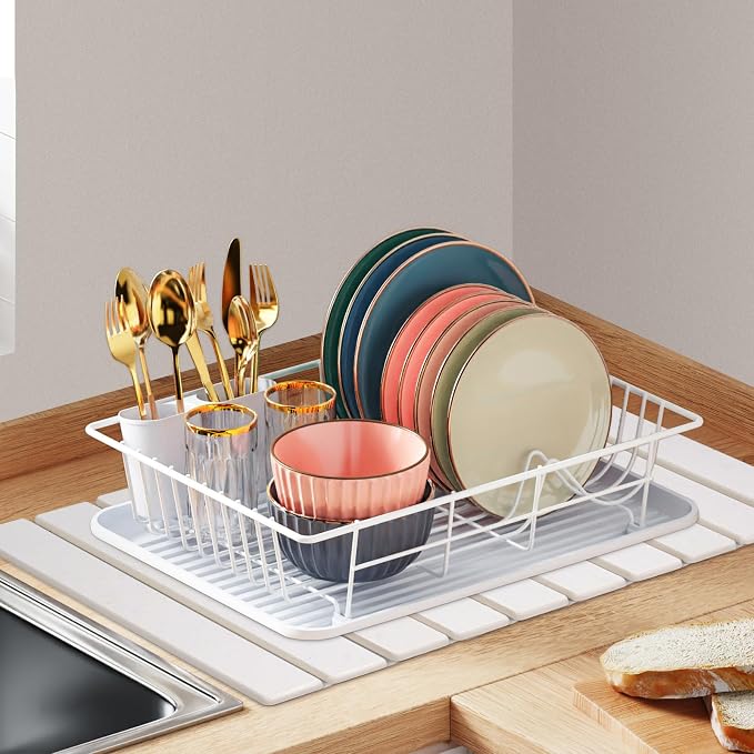 Oxydrily Stone Drying Mat for Kitchen Counter, Large Stone Dish Drying Mat - Image 5