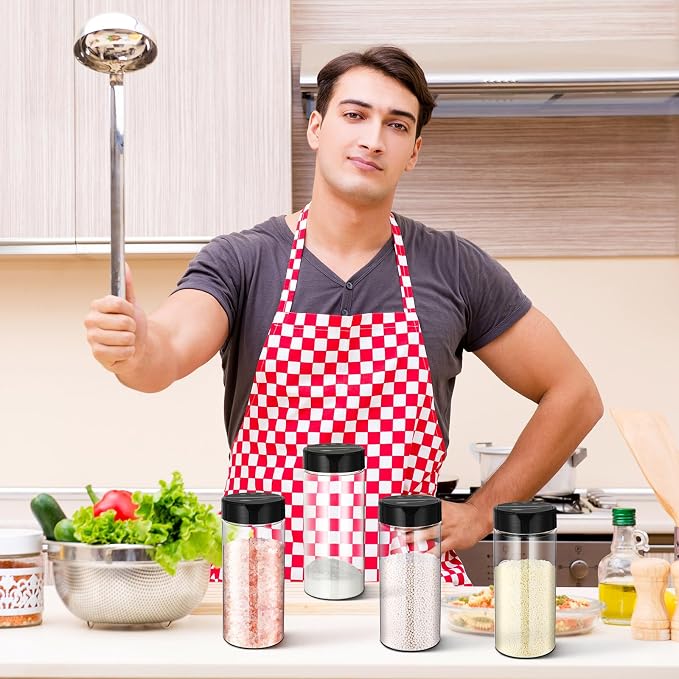 Zhehao 24 Pieces Plastic Spice Containers Plastic Spice Bottles Clear Reusable - Image 3