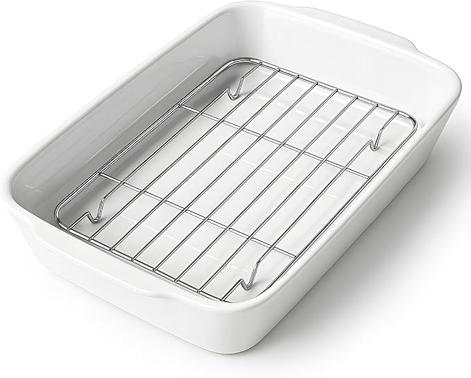 HOMBENE 4.2 QT White Casserole Dishes by HOMBENE