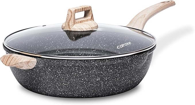 CAROTE 12.5 Inch Nonstick Deep Frying Pan by CAROTE