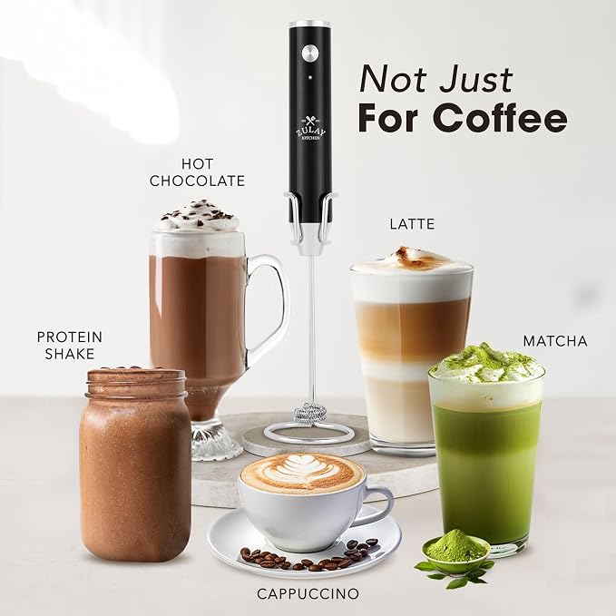 Zulay Kitchen Rechargeable Milk Frother Handheld - Image 3