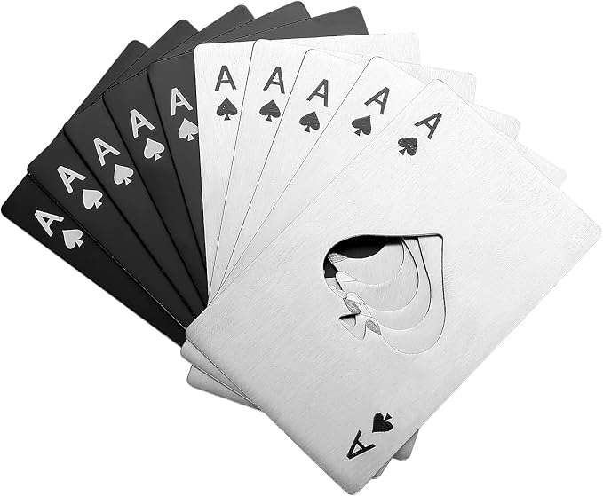 HexinYigjly10Pcs Ace of Spades Bottle Openers, Poker Card Bottle Openers by HexinYigjly