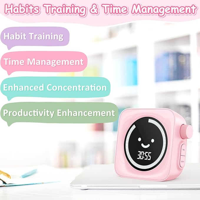 Visual Timer for Kids, 99 Minute Digital Cute Kids Visual Timer Classroom Timer - Image 6