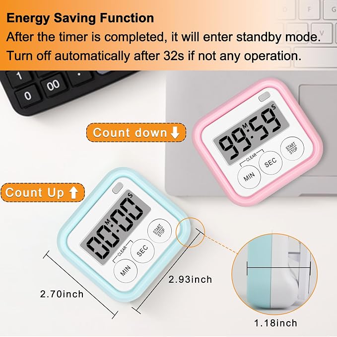 Timer, Kitchen Timers for Cooking Classroom Timer for Kids Teachers Digital - Image 5