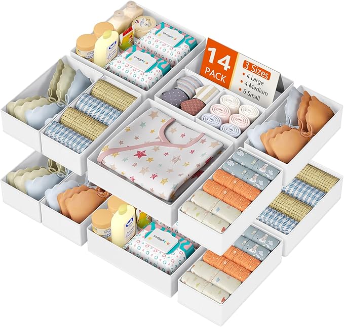 DIMJ Drawer Organizer Clothes 14 Pack by DiMJ