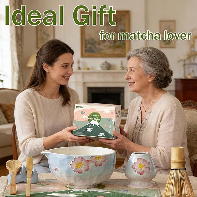 Clay&Fire Matcha Whisk Set，9 Pcs Ceramic Matcha Set, 15 OZ Matcha Bowl - Image 6