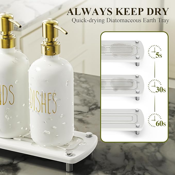 Cisily Kitchen Soap Dispenser Set Comes - Image 2