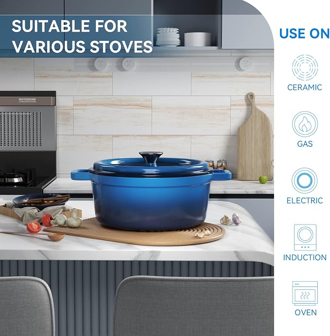 Miereirl 6.5 Quart Enameled Dutch Oven Pot - Image 4