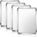 E-far Baking Sheets Set of 4, 16” x12” x 1” Stainless Steel Cookie Sheets Pans by E-far