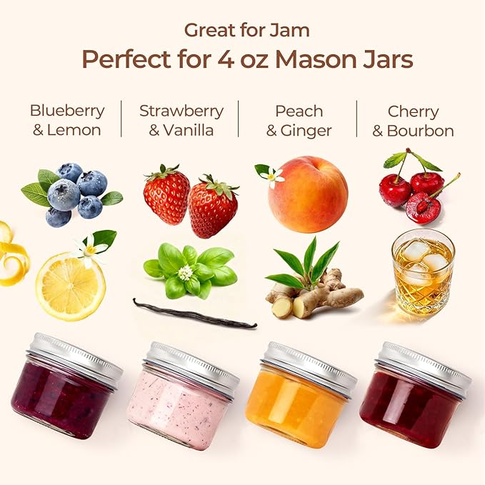 ComSaf Mini Mason Jars Bulk 4oz 16PCS, Regular Mouth Mason Jar - Image 5