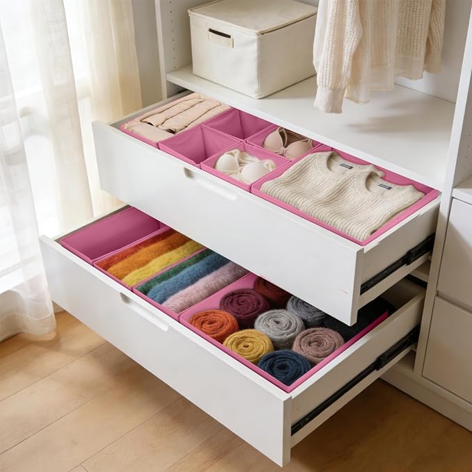Drawer Organizer Clothes, 16 Pack Dresser Organizer Bins, Foldable Closet - Image 8